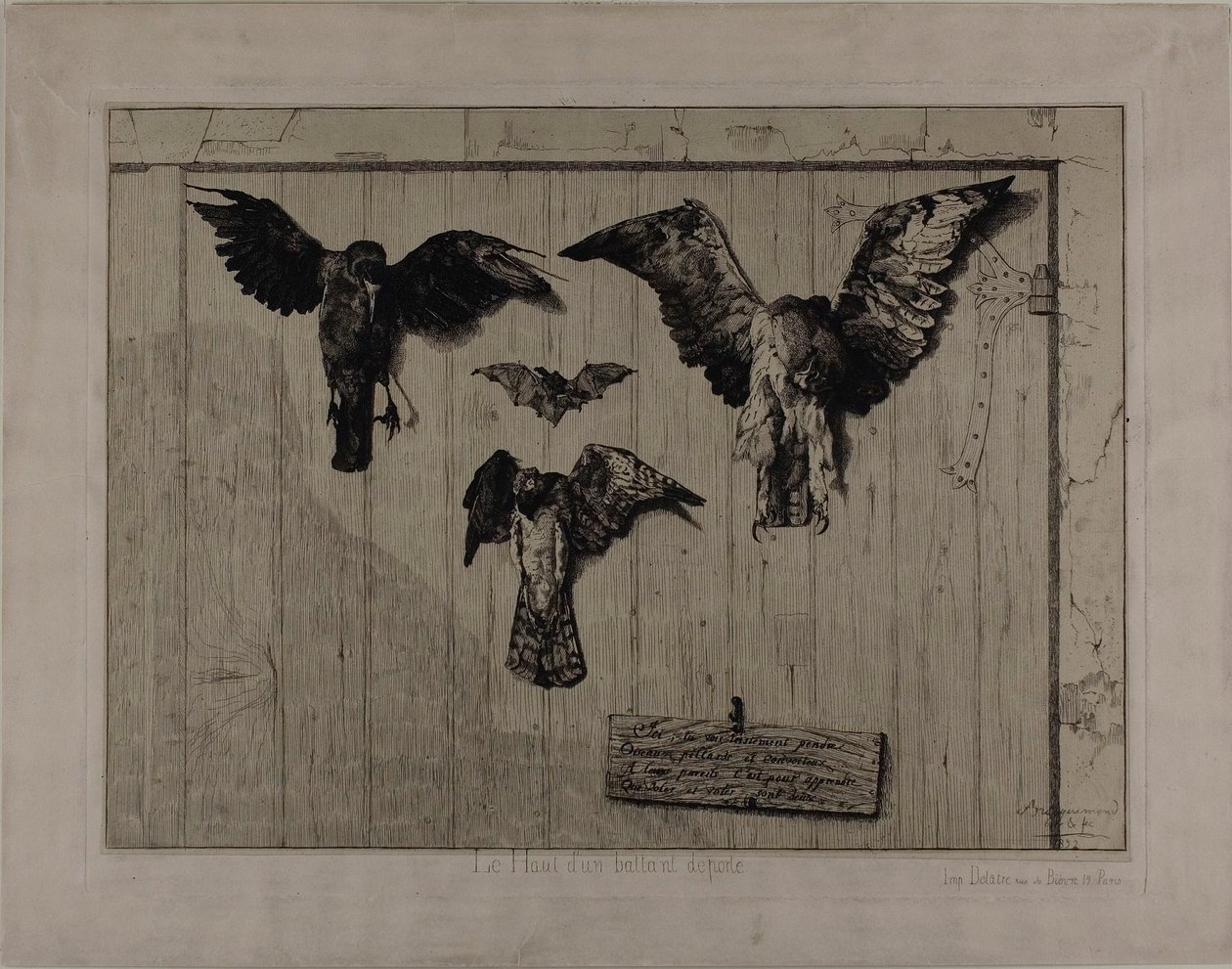 A parte superior de uma porta de Félix Henri Bracquemond