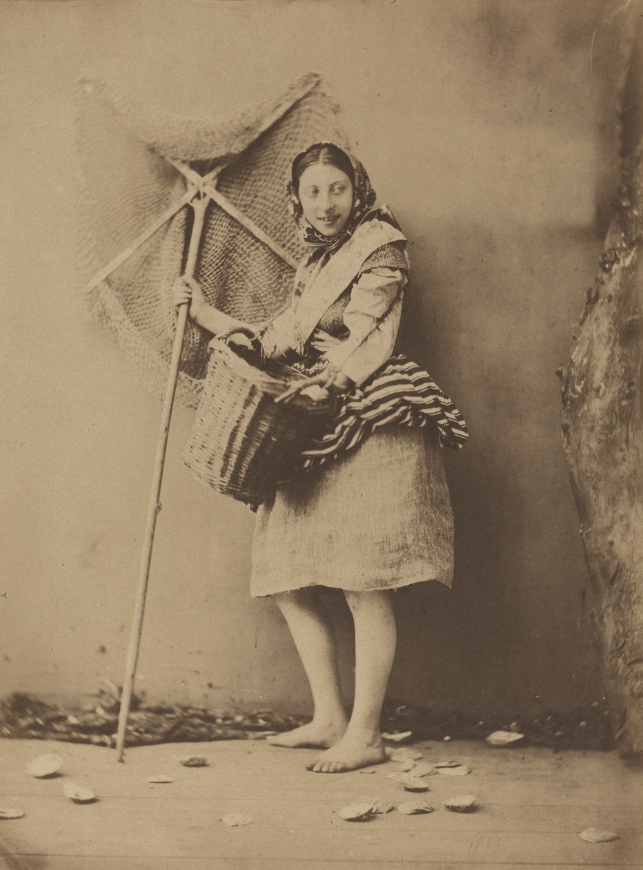 Uma Garota Pescadora de Camarões de Félix Jacques Antoine Moulin