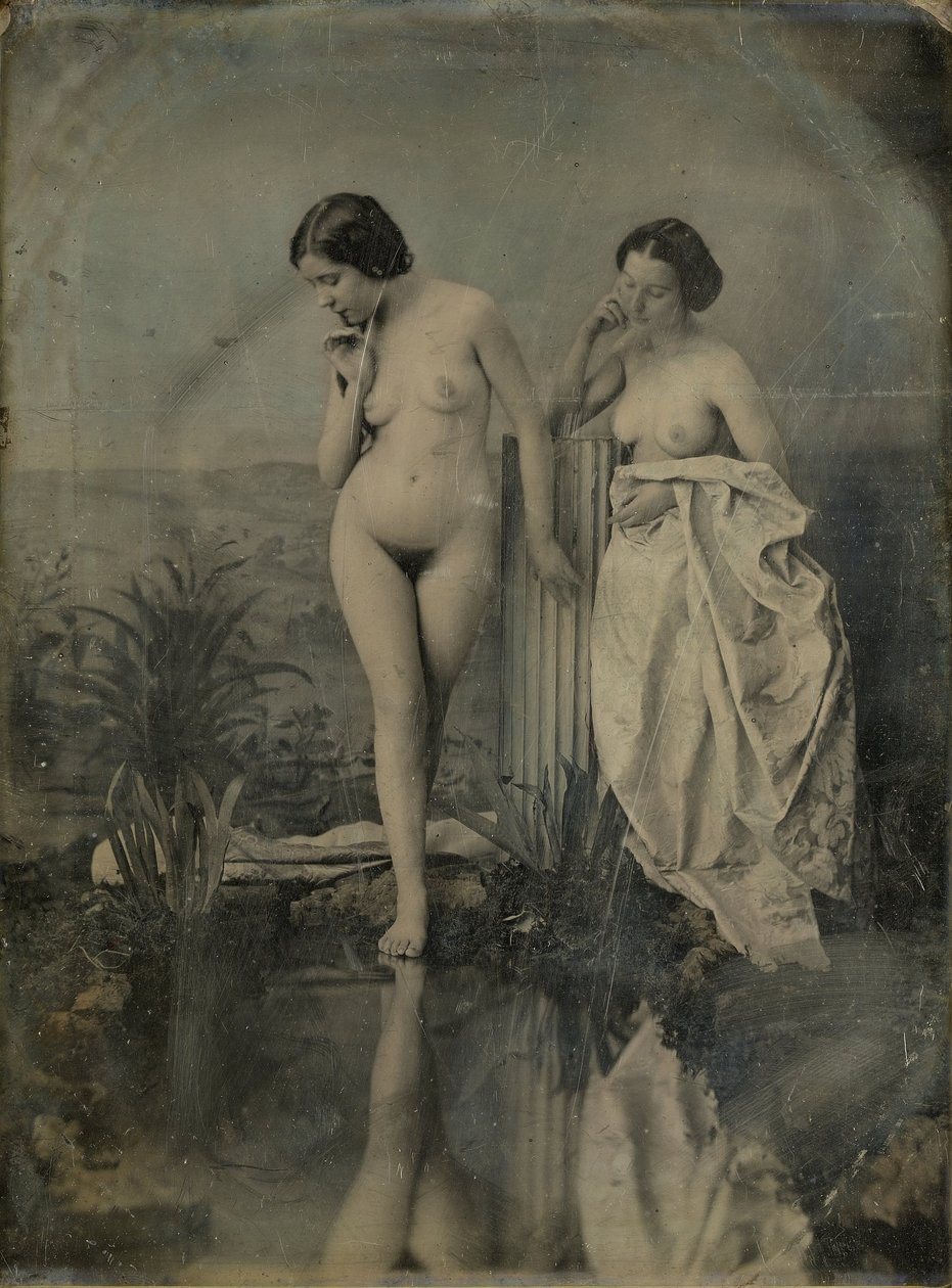 The Bathers - estudo nu para uma composição pictórica de Félix Jacques Moulin
