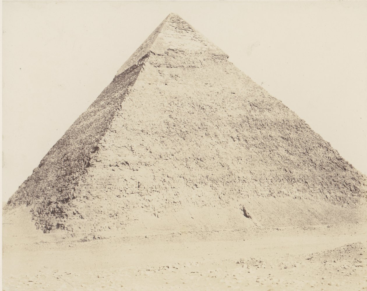 Djizeh Necropolis of Memphis, Pyramid of Chephren, 1851-52, impresso em 1853-54. de Félix Teynard