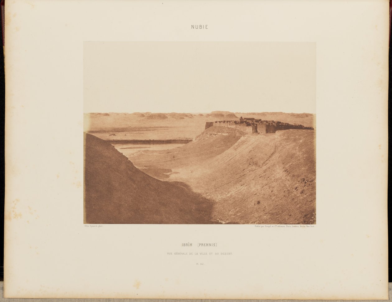 Ibrîm (Premnis). Vista geral da cidade e do deserto de Félix Teynard
