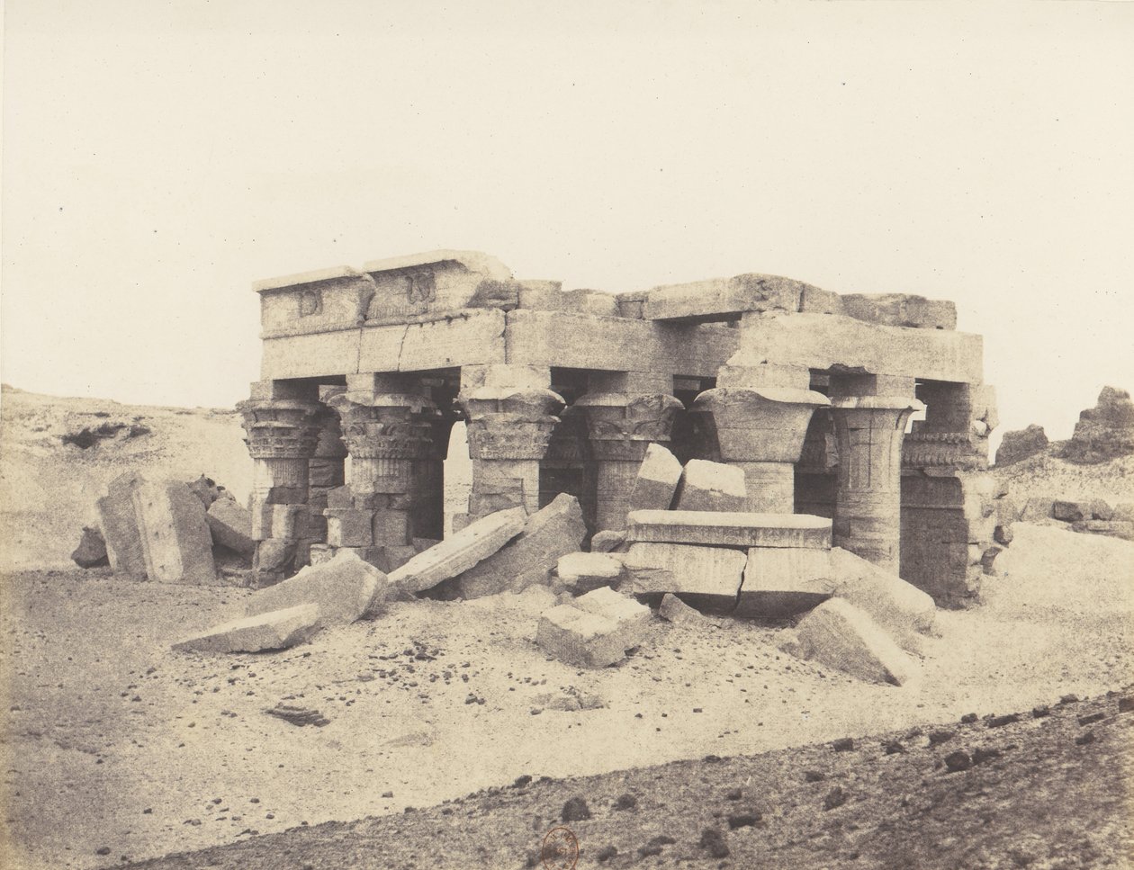 Kôm-Ombou Ombos, Vista Geral das Ruínas, 1851-52, impresso em 1853-54. de Félix Teynard