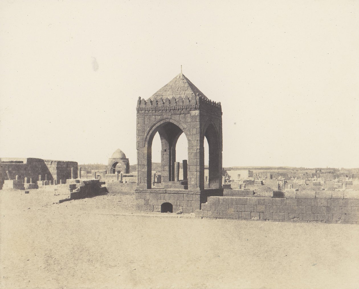 Cairo, Cemitério dos Mamelucos, 1851-52, impresso em 1853-54. de Félix Teynard