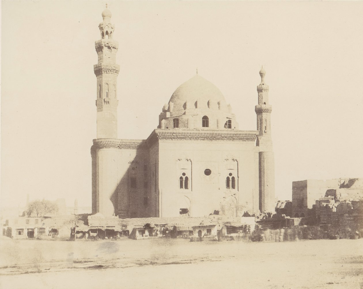 Le Kaire, Mesquita do Sultão Haçan le Tombeau, 1851-52, impressa em 1853-54. de Félix Teynard