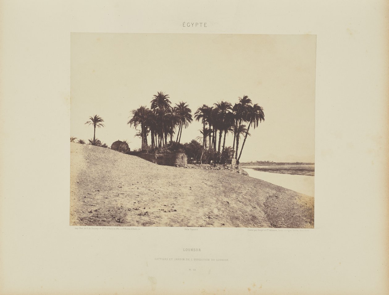 Luxor. Tâmaras e Jardim da Expedição de Luxor de Félix Teynard
