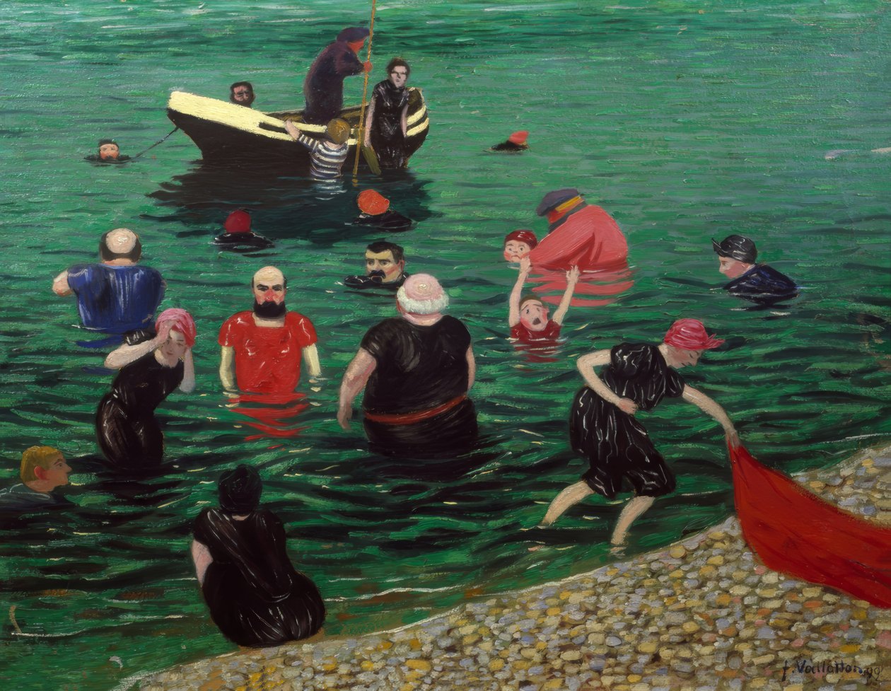 Banhistas em Étretat de Félix Vallotton