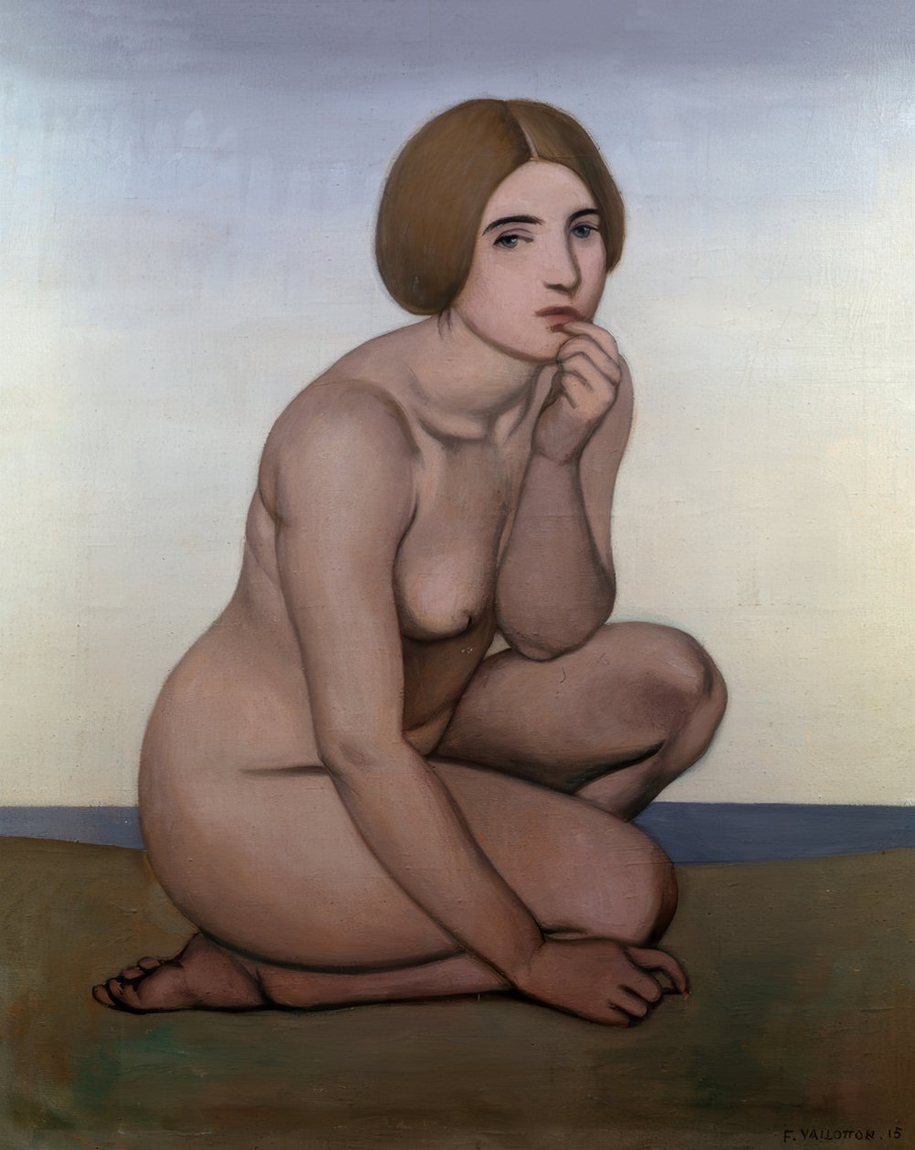 Banhista agachado de Félix Vallotton