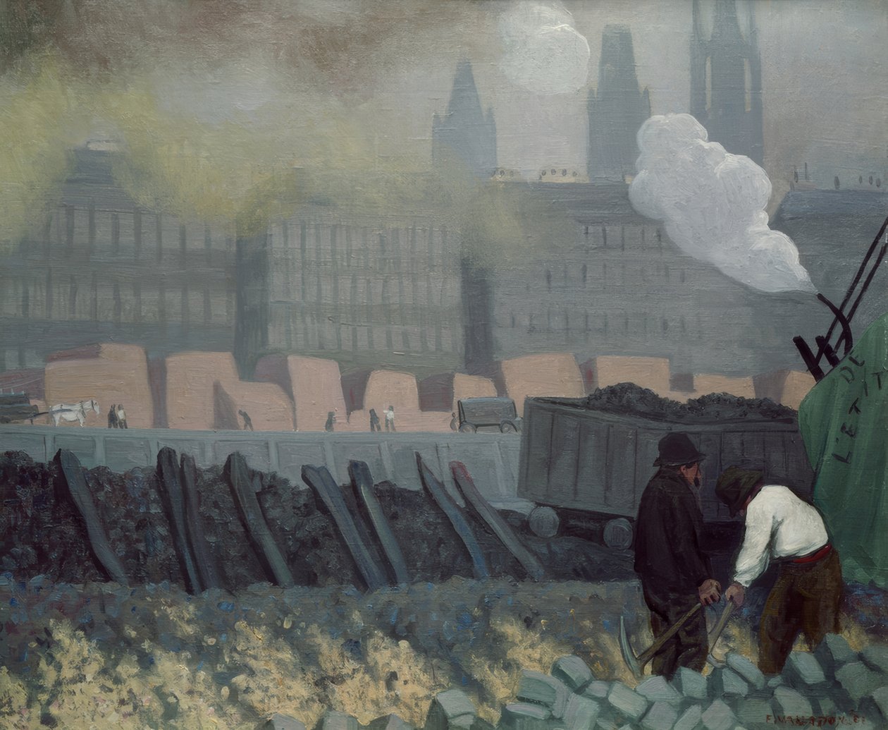 O porto de Rouen de Félix Vallotton