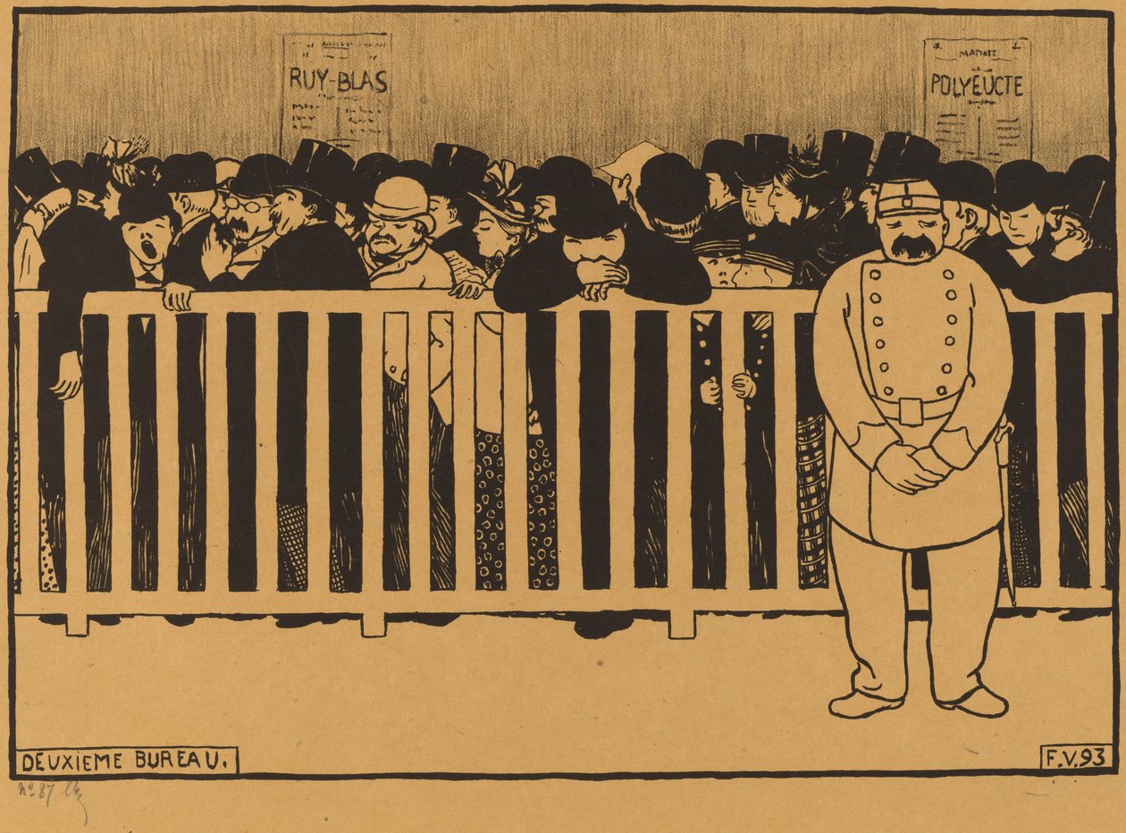 Bilheteria do segundo escritório, 1893. de Félix Vallotton