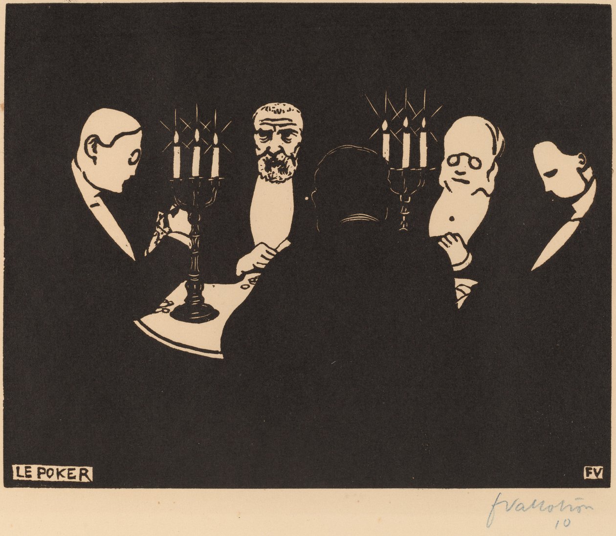 Le Poker (Poker) de Félix Vallotton