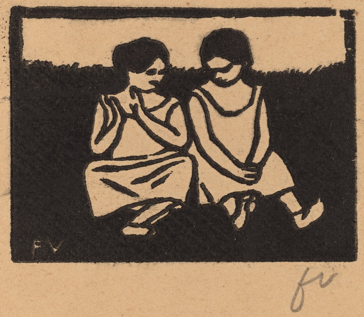 Duas garotas em Chemises de Félix Vallotton