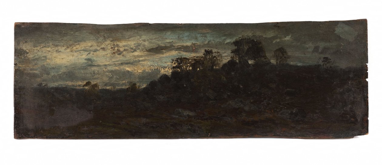 Barbizon, noite, 2ª metade do século XIX (óleo sobre madeira) de Félix Ziem