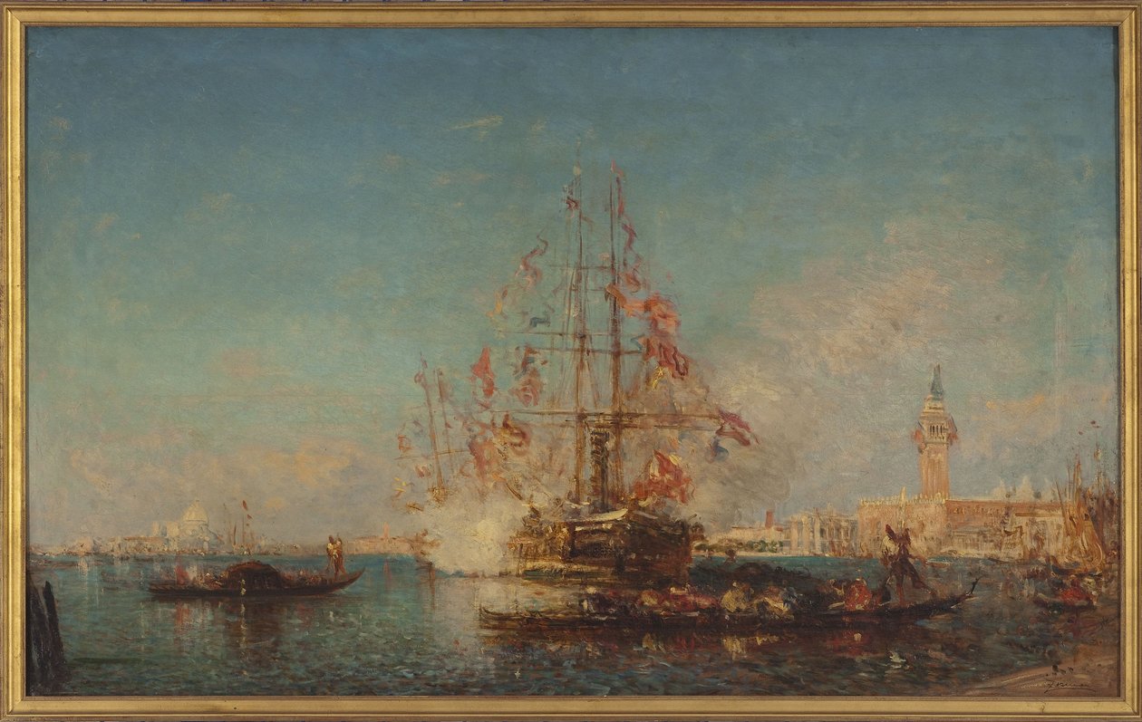 Tiro de canhão, entre 1880 e 1885 (óleo sobre tela) de Félix Ziem