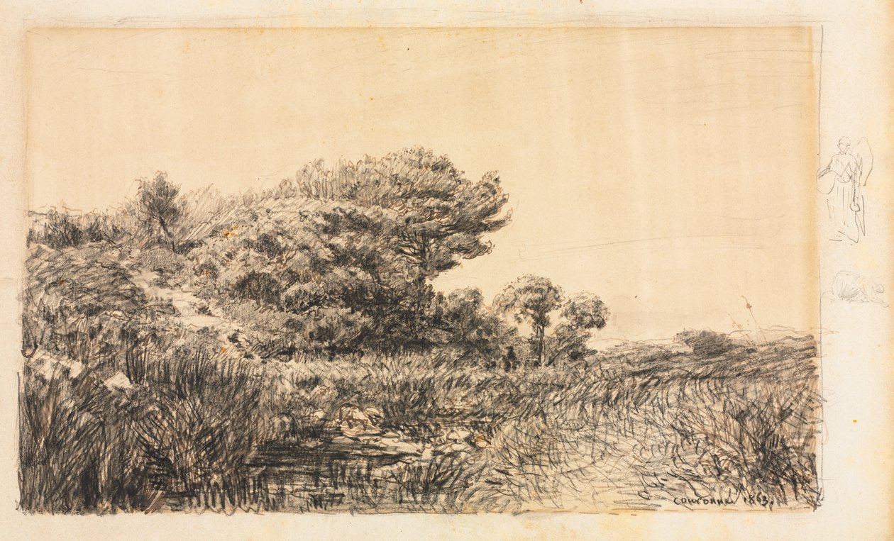 Borda do pântano em Couronne, 1863. de Félix Ziem