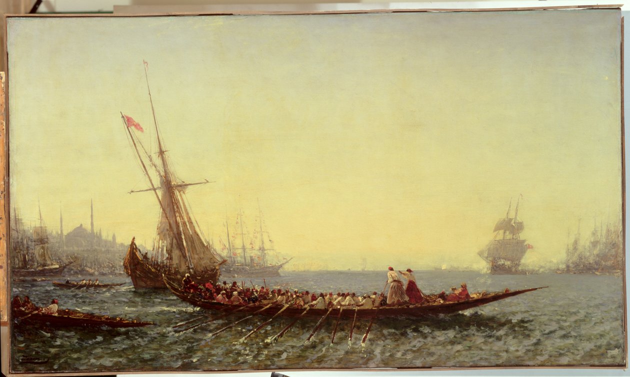 Porto em Constantinopla, década de 1880 de Félix Ziem