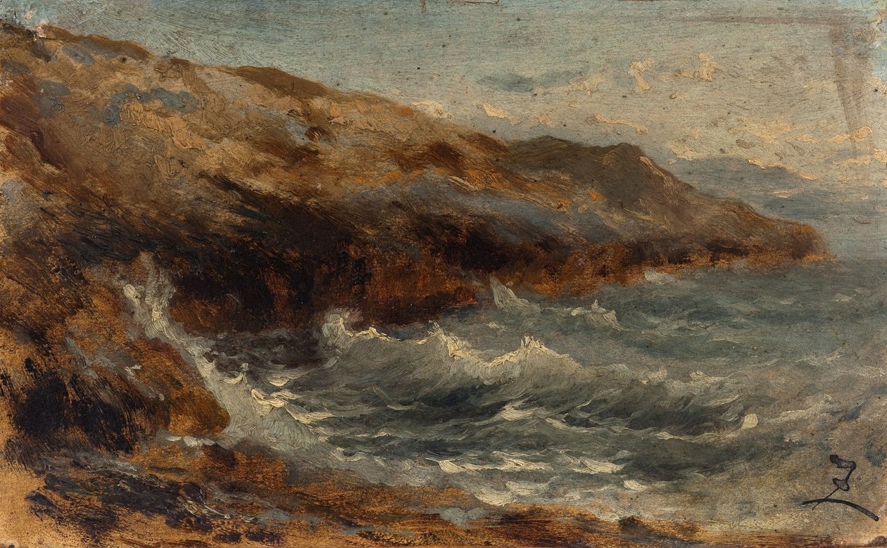 A onda, entre 1850 e 1860 (óleo sobre papel sobre tela) de Félix Ziem
