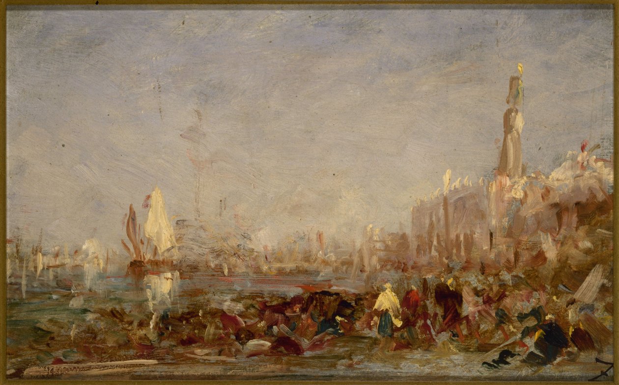 Veneza, 2ª metade do século XIX (óleo sobre madeira) de Félix Ziem
