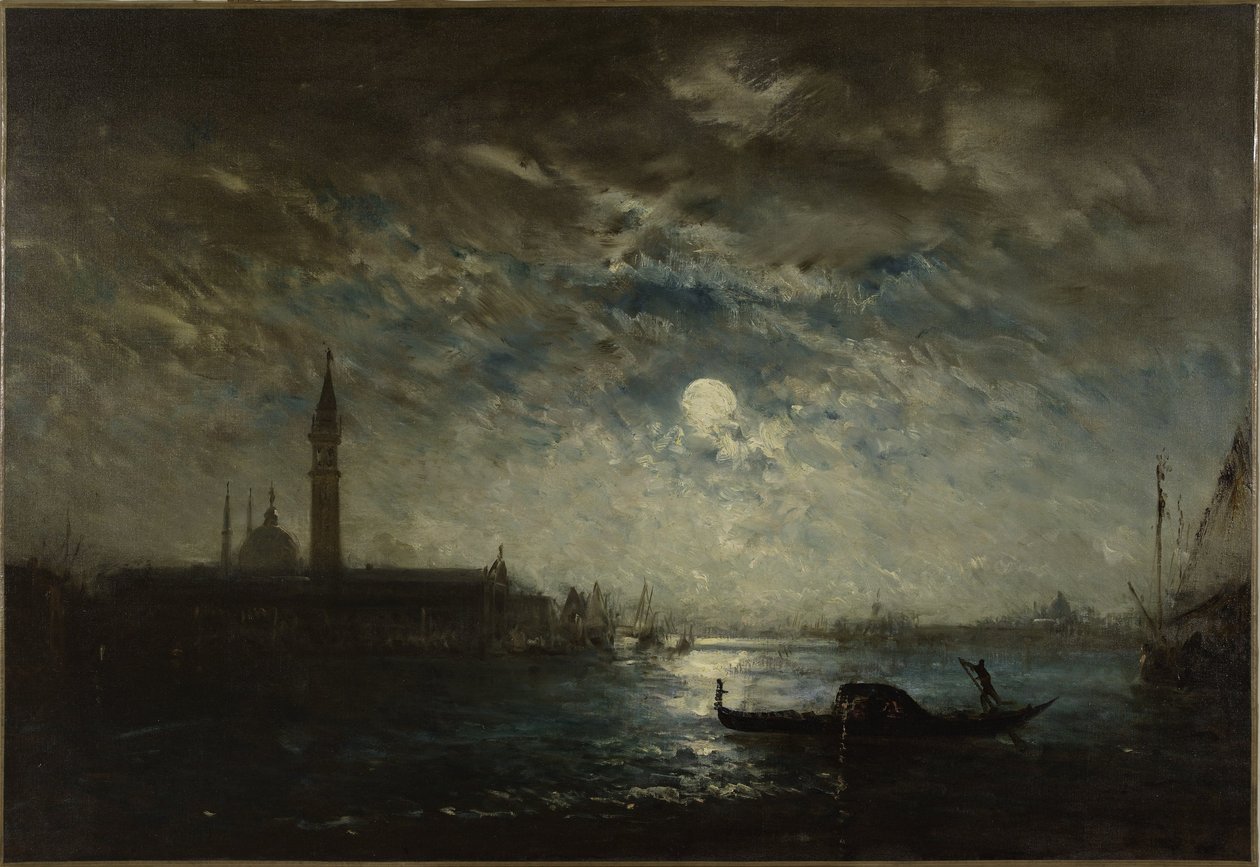 Veneza e o Campanário ao luar, entre 1870 e 1890 (óleo sobre tela) de Félix Ziem