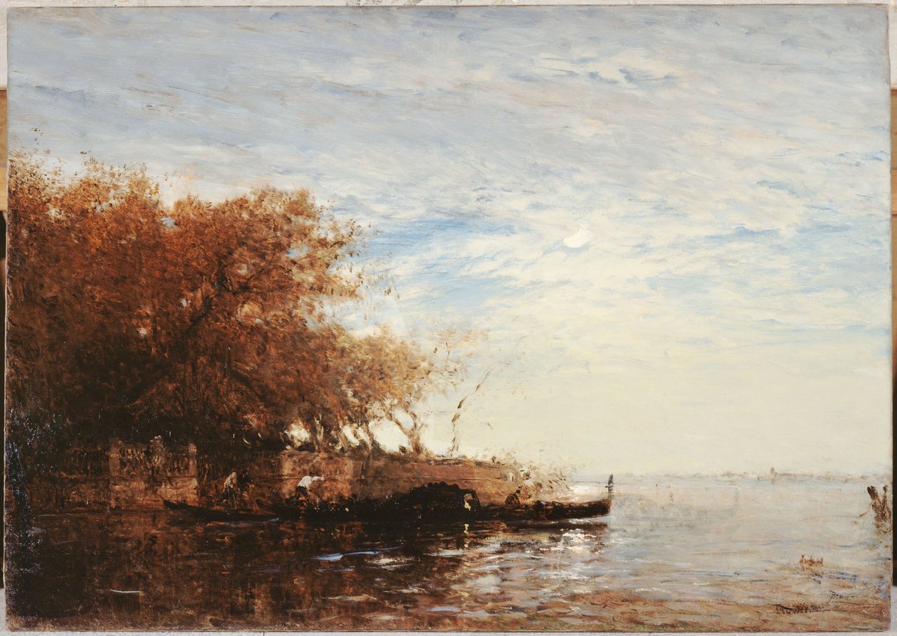 Veneza, o Jardim Francês ao luar, entre 1880 e 1890 (óleo sobre tela) de Félix Ziem