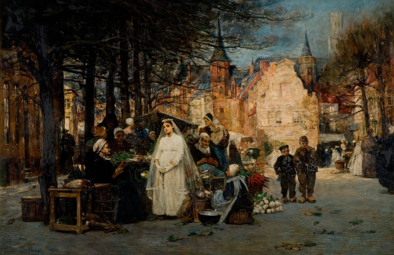 A Primeira Comunhão, 1894. de Flora Macdonald Reid