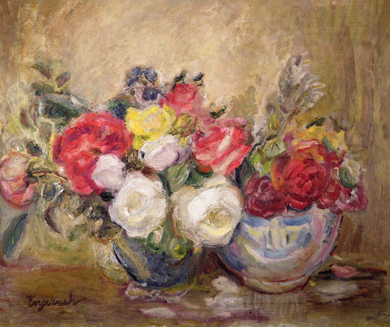 Rosas em duas tigelas de Florence Ebgelbach