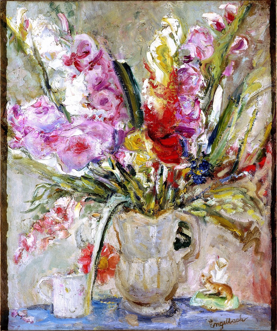 Gladioli (óleo sobre tela) de Florence Engelbach
