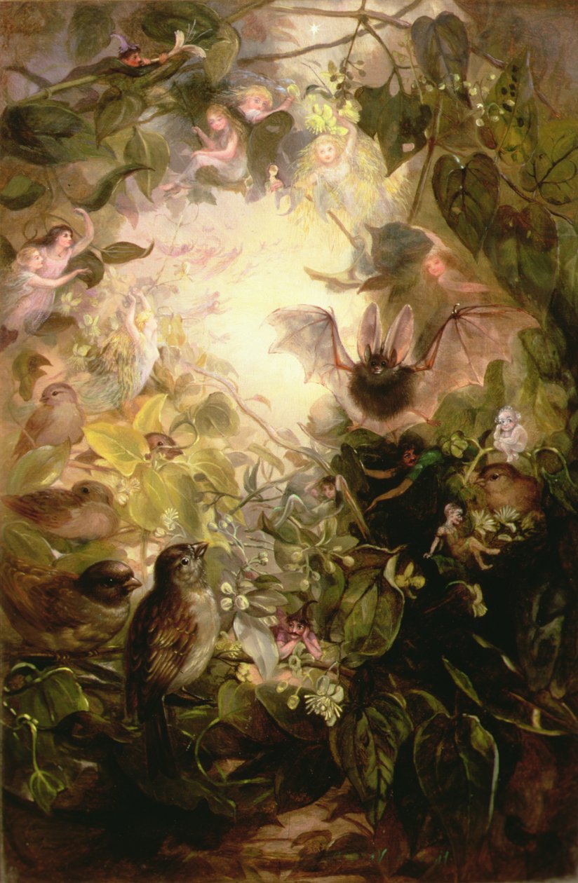 A Caça às Fadas (óleo sobre tela) de Florence Vernon