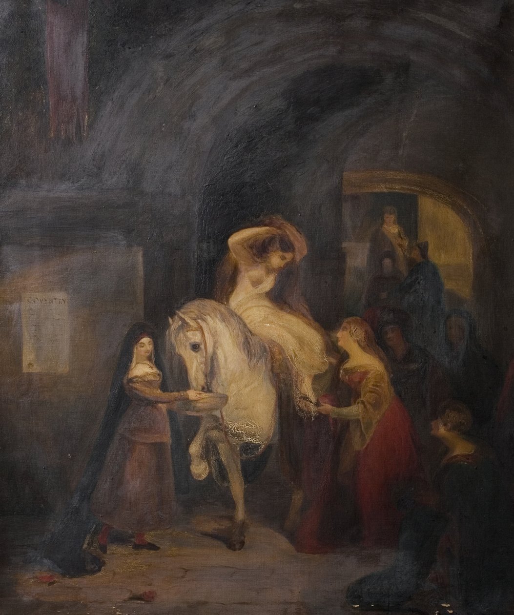 Lady Godiva (depois de G. Jones), início do século XX (óleo sobre tela) de Florence Weston