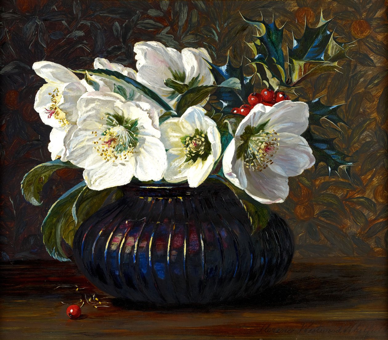 Rosas de Natal, 1880. de Florence Westwood Whitfield