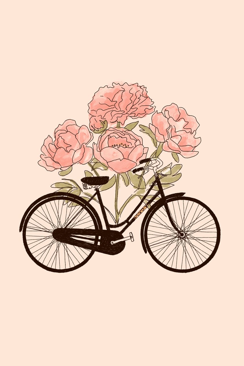 Bicicleta e flor : Paris, 2022 (digital) de Florent Bodart