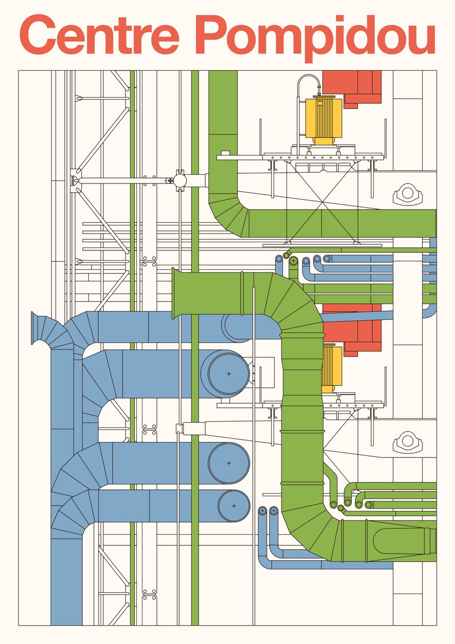 Centre Pompidou, 2023 (digital) de Florent Bodart