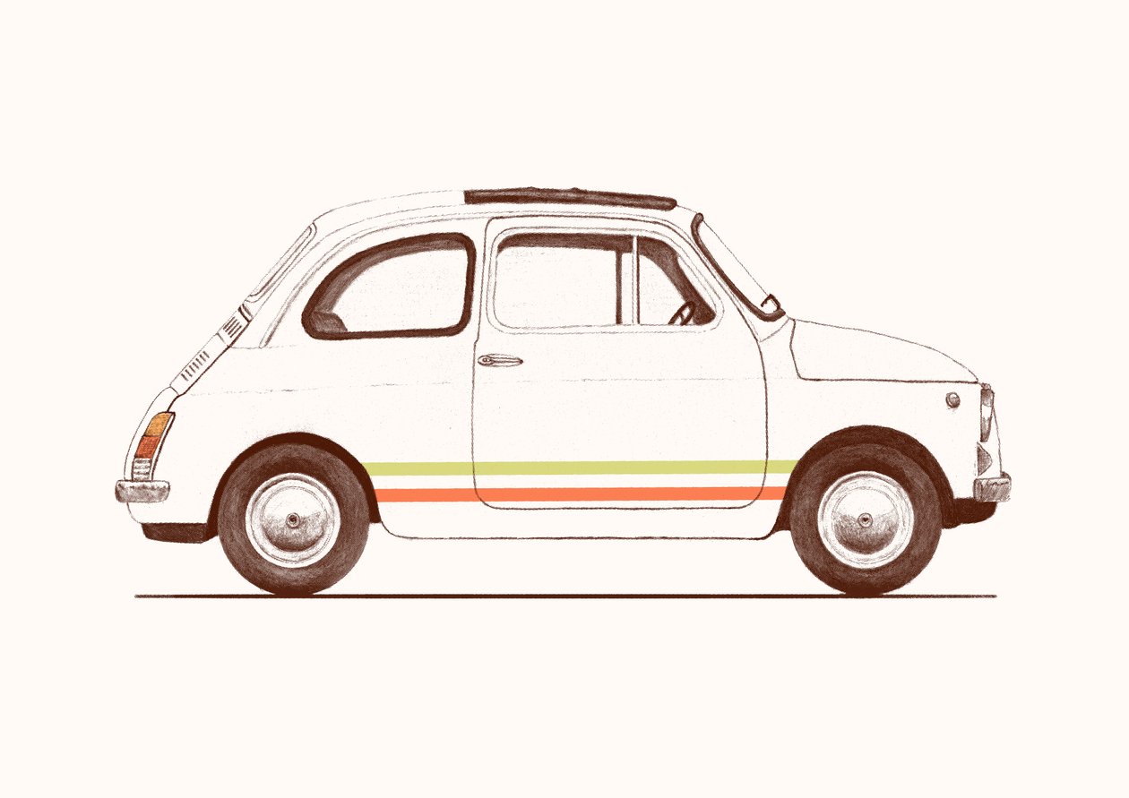 Cinquecento, 2023 (lápis e digital) de Florent Bodart