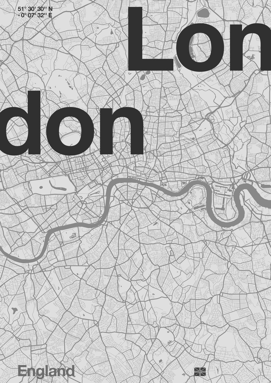 Mapa Mínimo de Londres de Florent Bodart