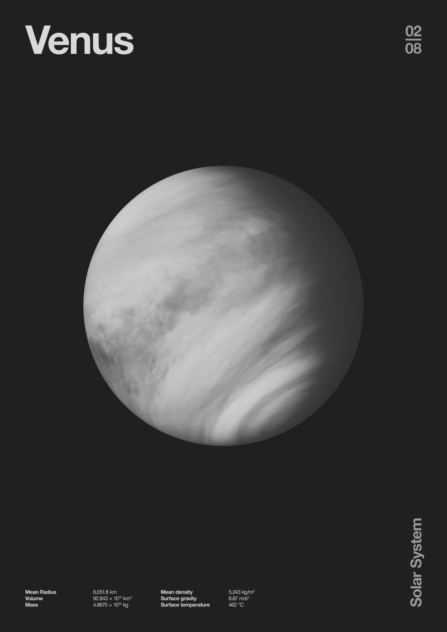 Vénus : Minimal Planets Datas, 2023 (digital) de Florent Bodart