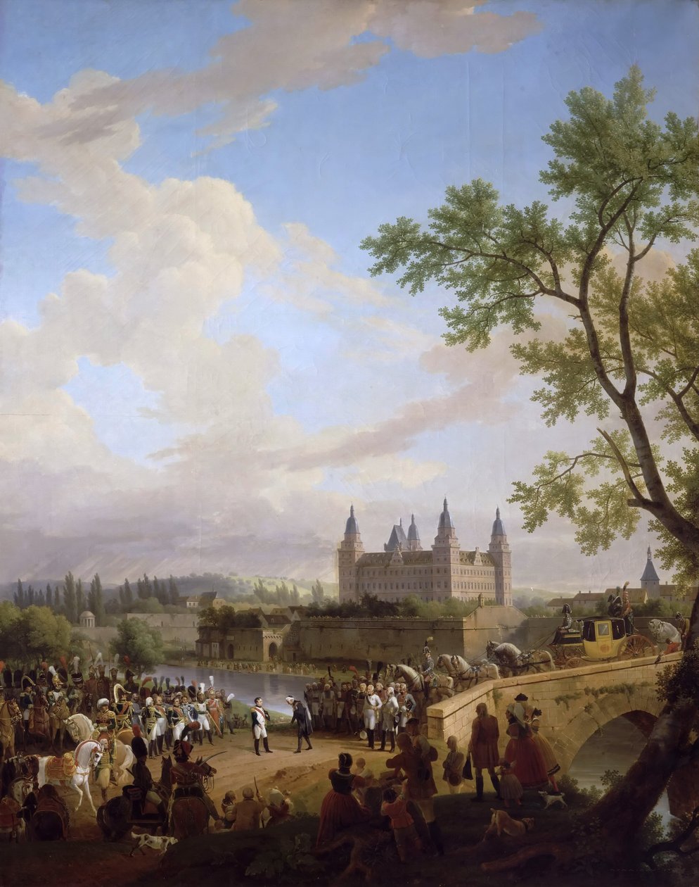 Encontro entre Napoleão e Barão Karl von Dalberg em Aschaffenburg, 2 de outubro de 1806 de Florent Fidèle Constant Bourgeois du Castelet