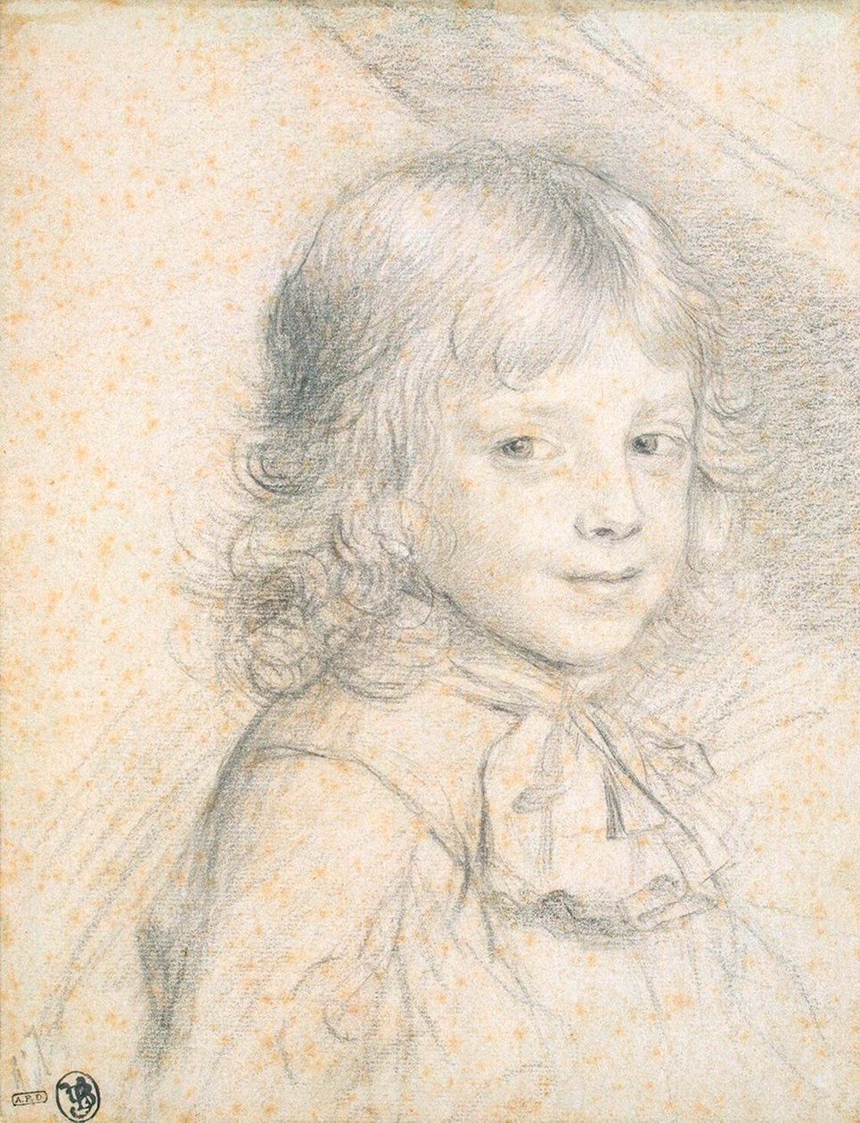 Retrato de Filipe de Saboia quando criança, 1660-1670. de Florent de La Mare Richart