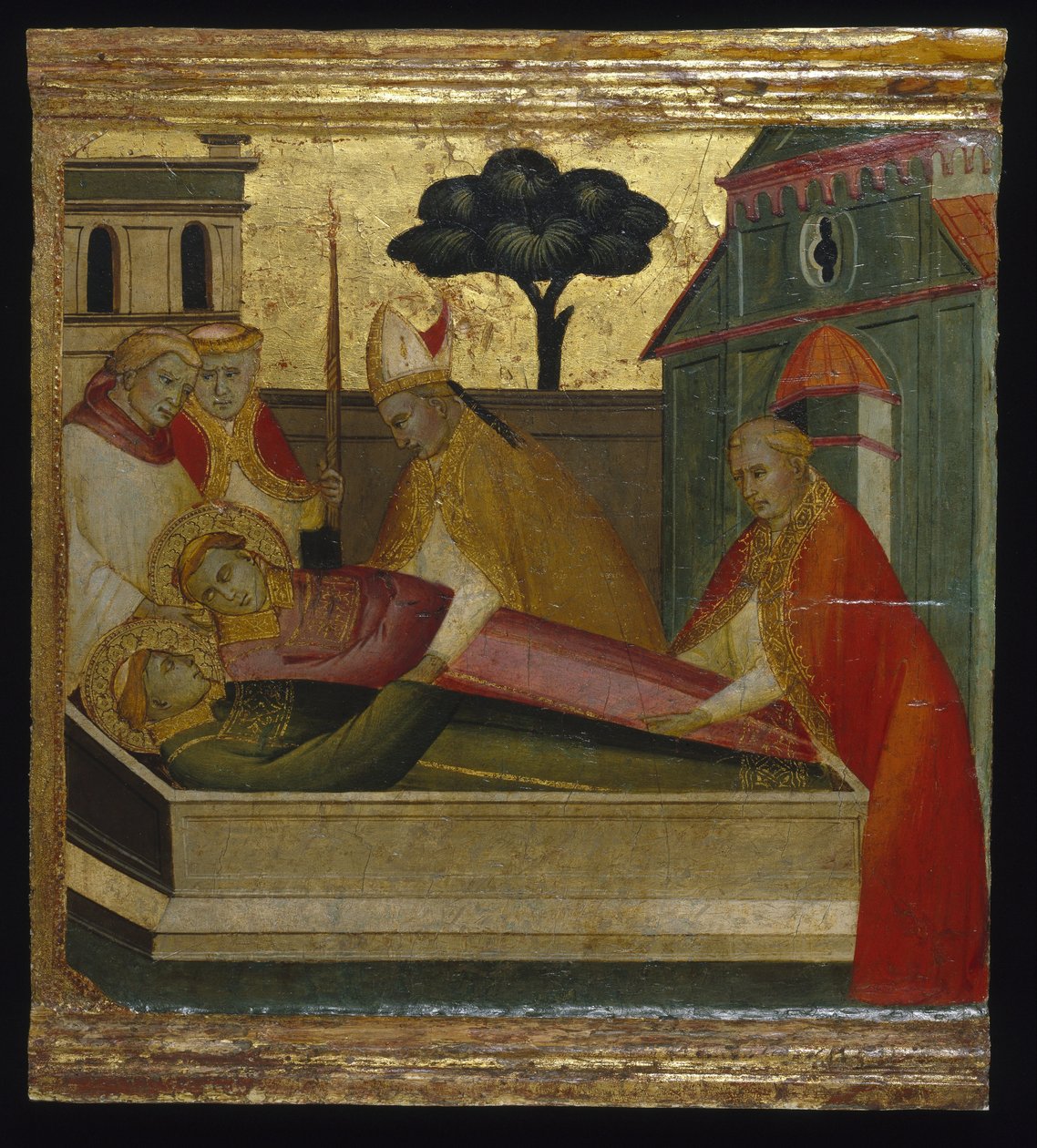 Saint Lawrence enterrado em Saint Stephens Tomb de Florentine Lorenzo di Niccolò