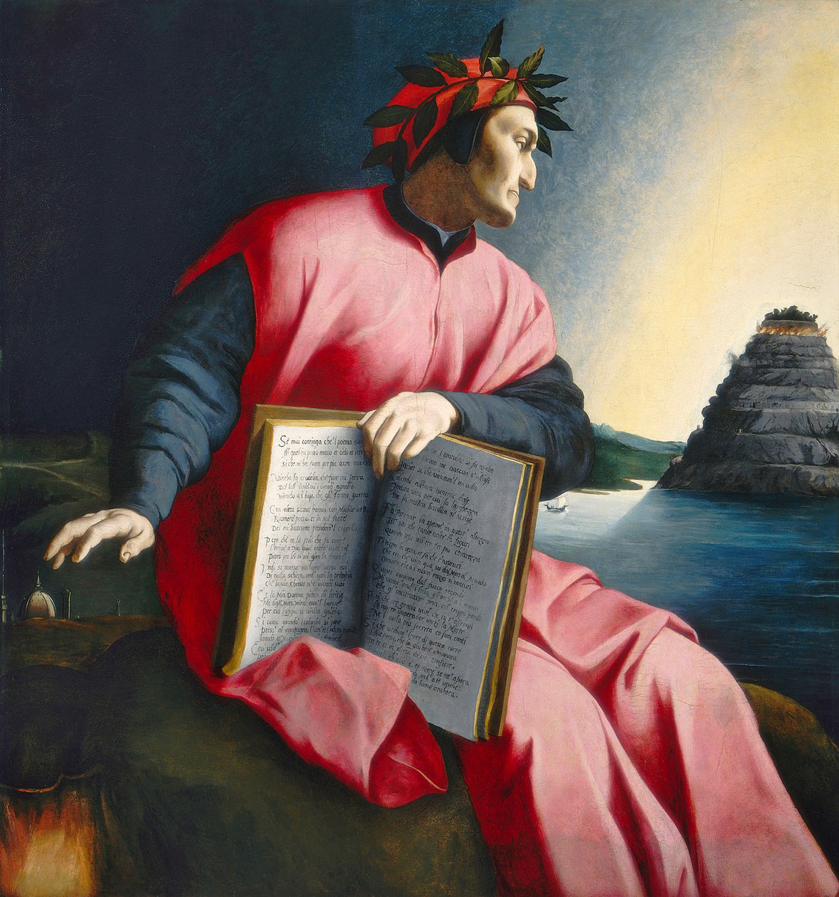 Retrato alegórico de Dante, final do século XVI de Florentine School