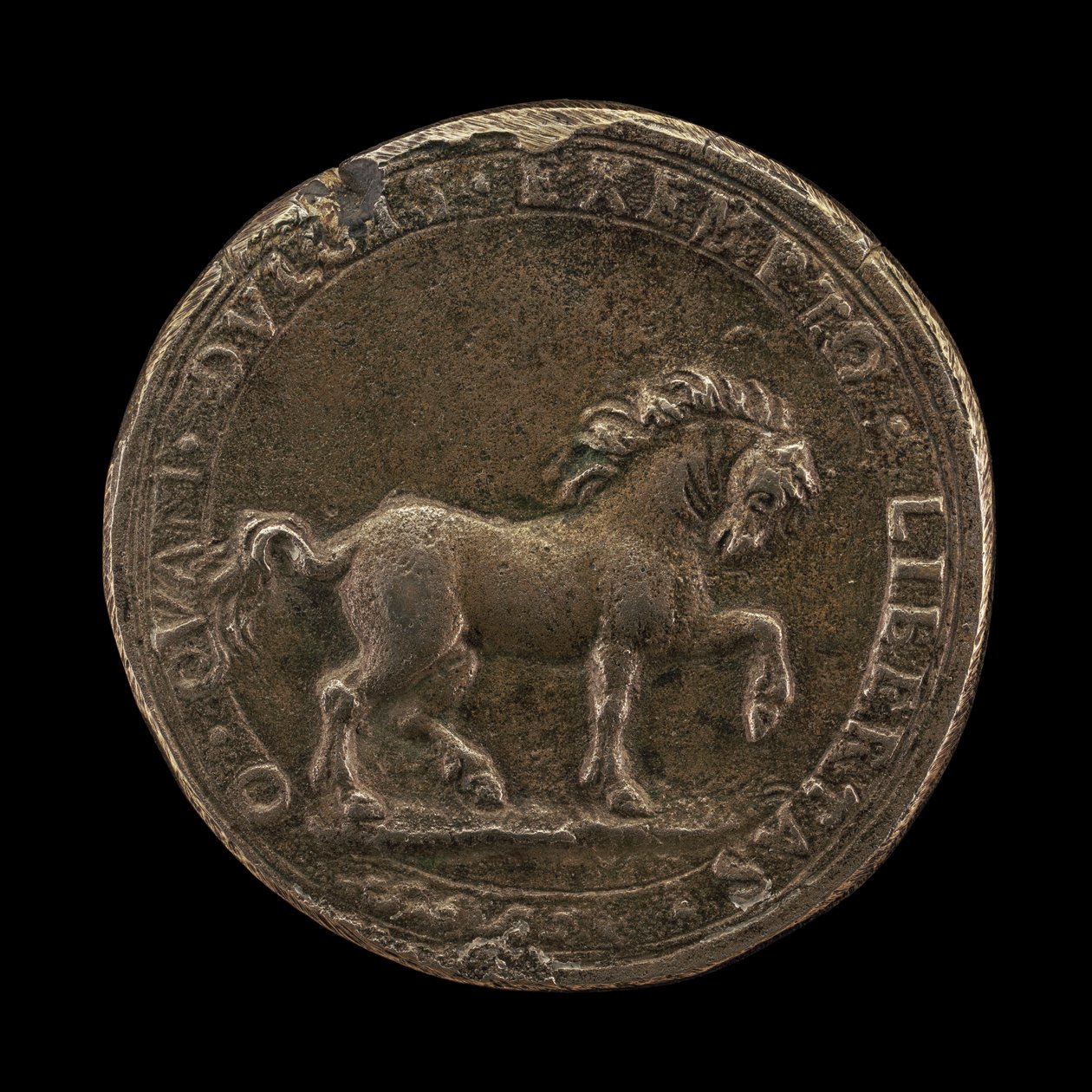 Horse Pawing the Earth, c.1545 (prata fundida não esterlina) (verso de 6240388) de Florentine School