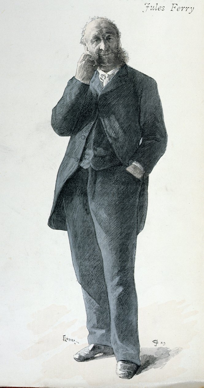 Jules Ferry (1832-93), ilustração da capa de &39;La Revue Illustree&39;, 15 de outubro de 1889 de Florian