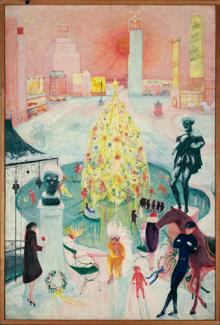 Natal, c.1930-40 (óleo sobre tela) de Florine Stettheimer