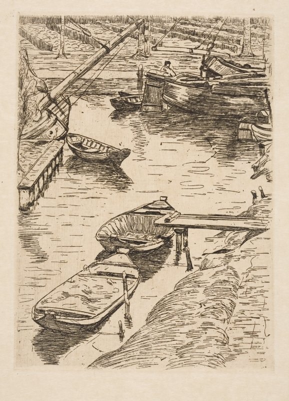 Navios em um canal de Floris Verster