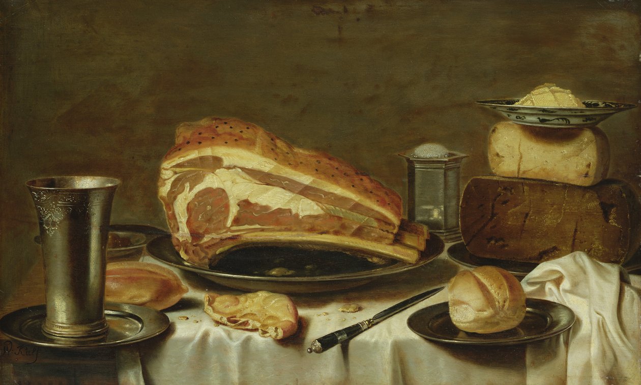 Café da manhã ainda vida de Floris Gerritsz van Schooten