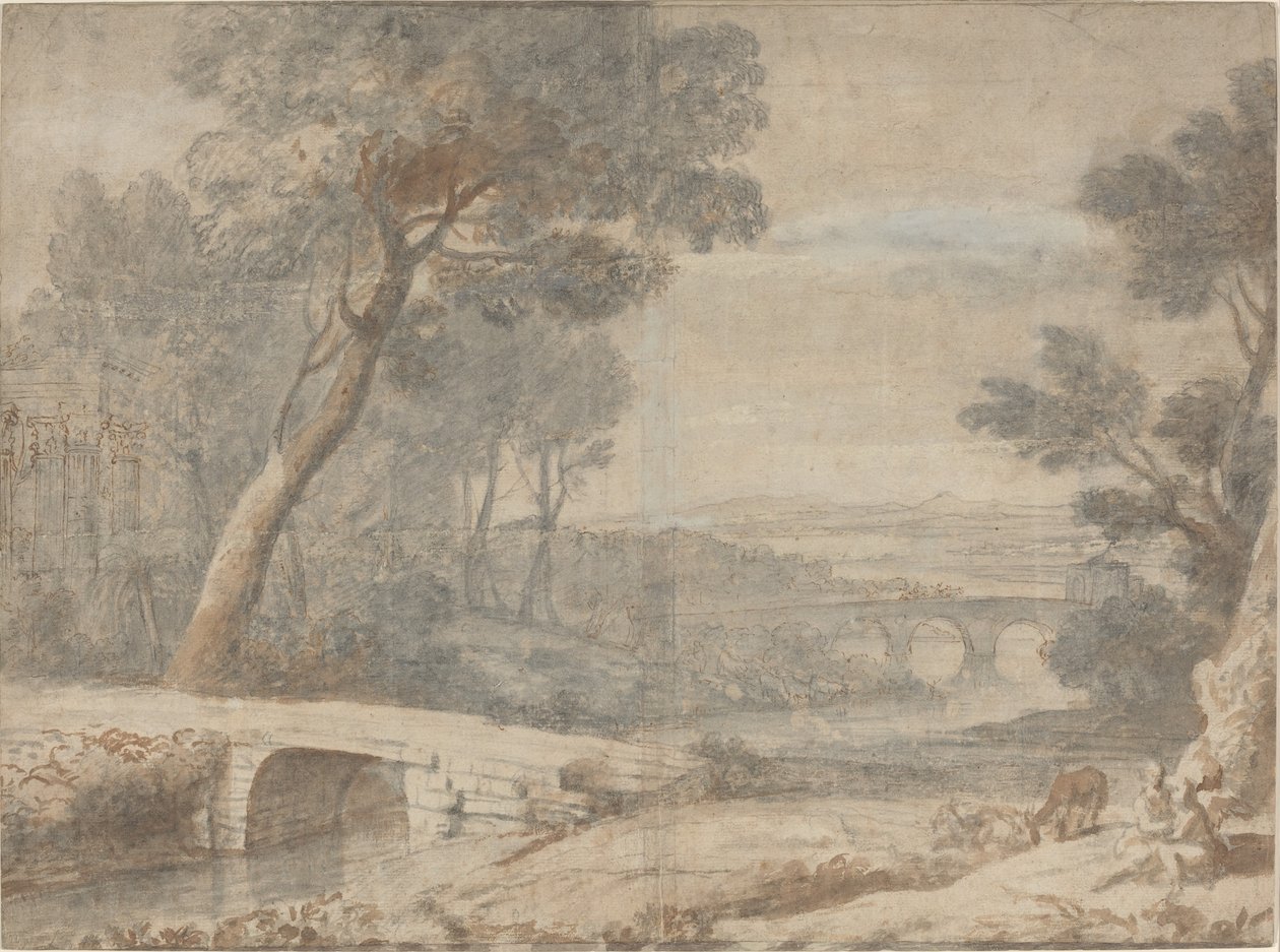 O resto da fuga para o Egito de Follower of Claude Lorrain