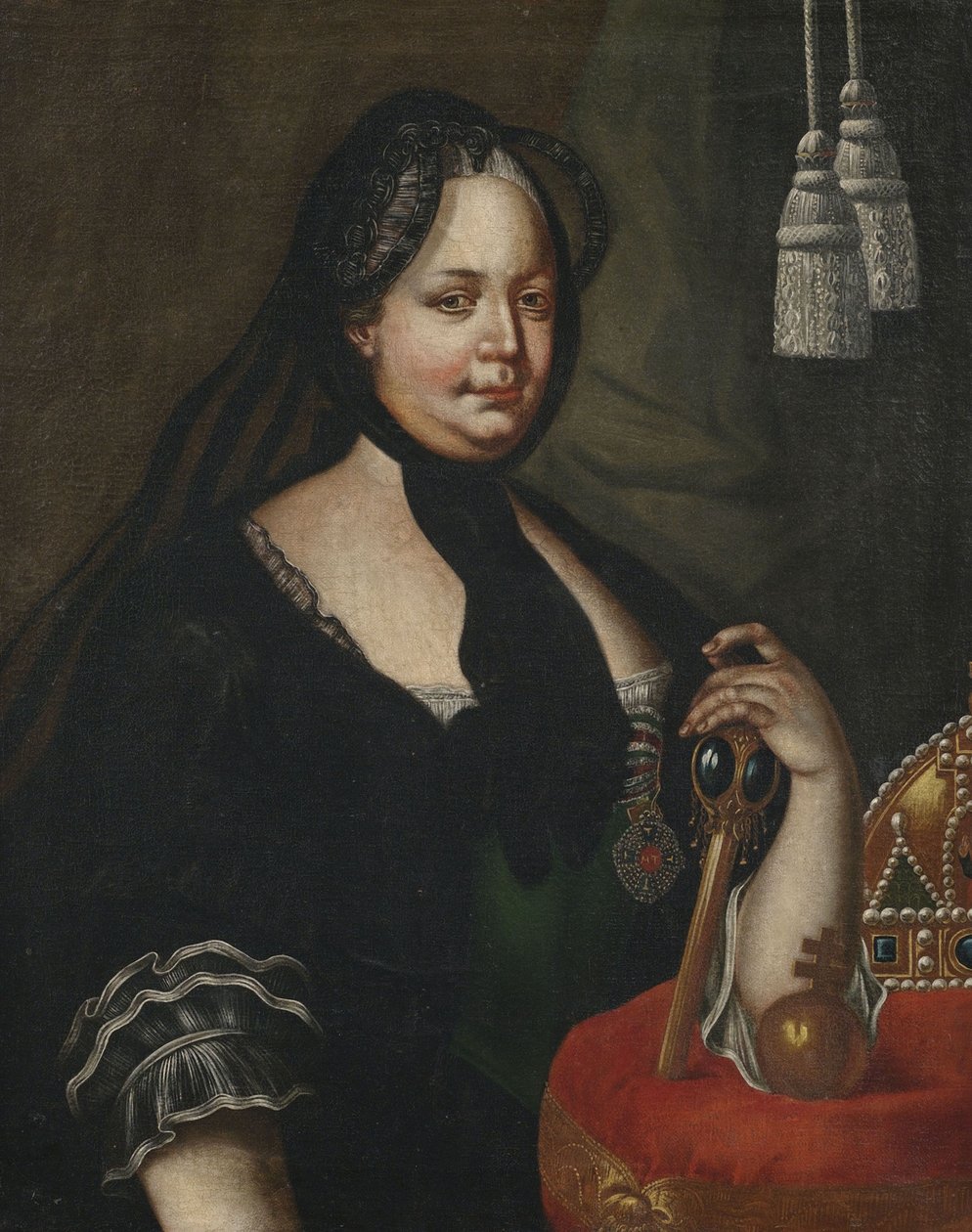 Imperatriz Maria Teresa em traje de viúva de Follower of Joseph Ducreux