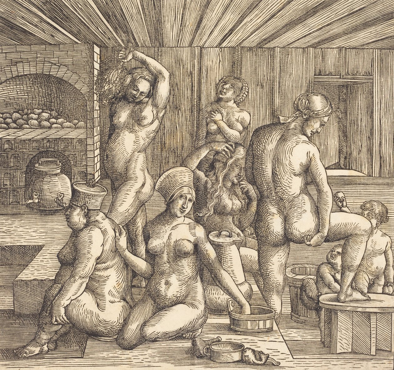 Banho Feminino, c. 15051510. de Follower of Albrecht Durer