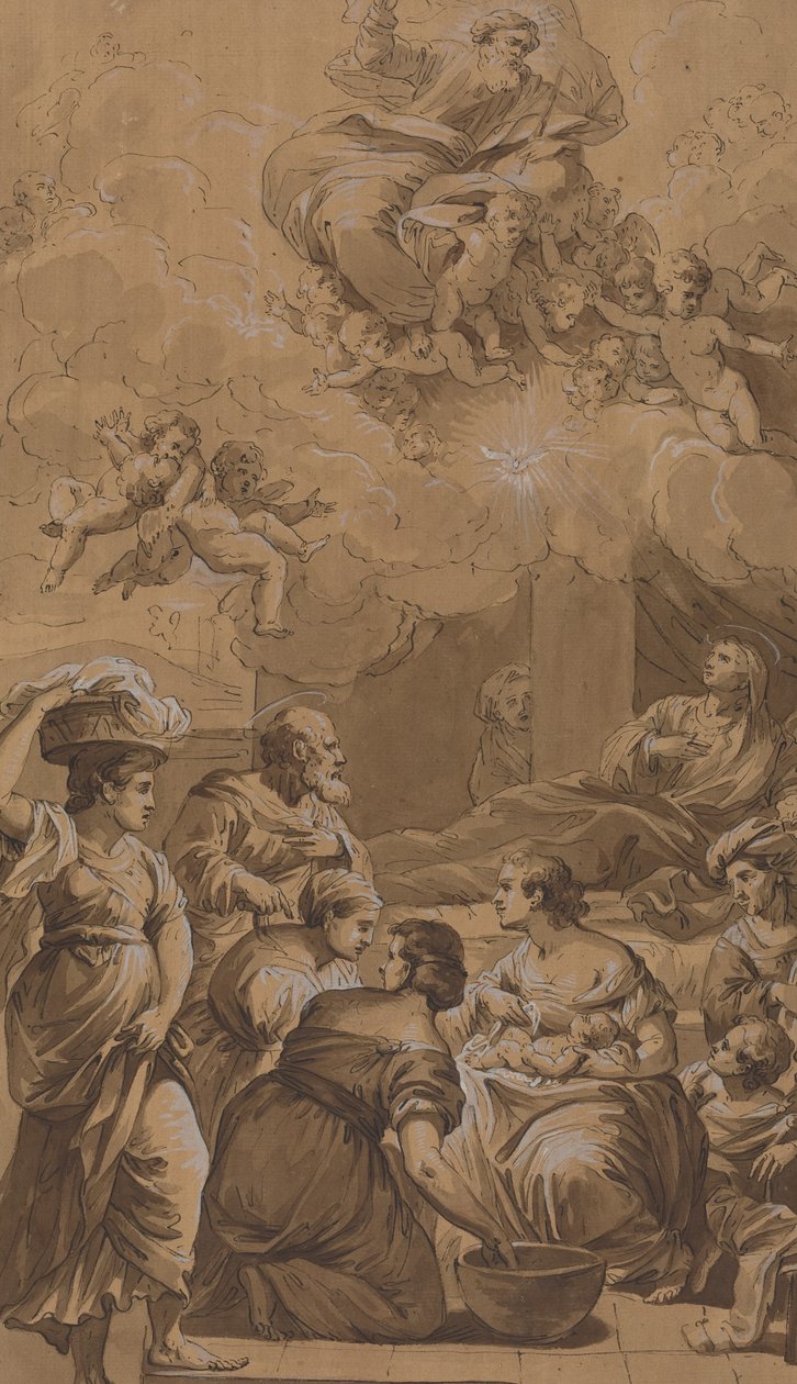 Nascimento da Virgem de Follower of Francesco Fontebasso