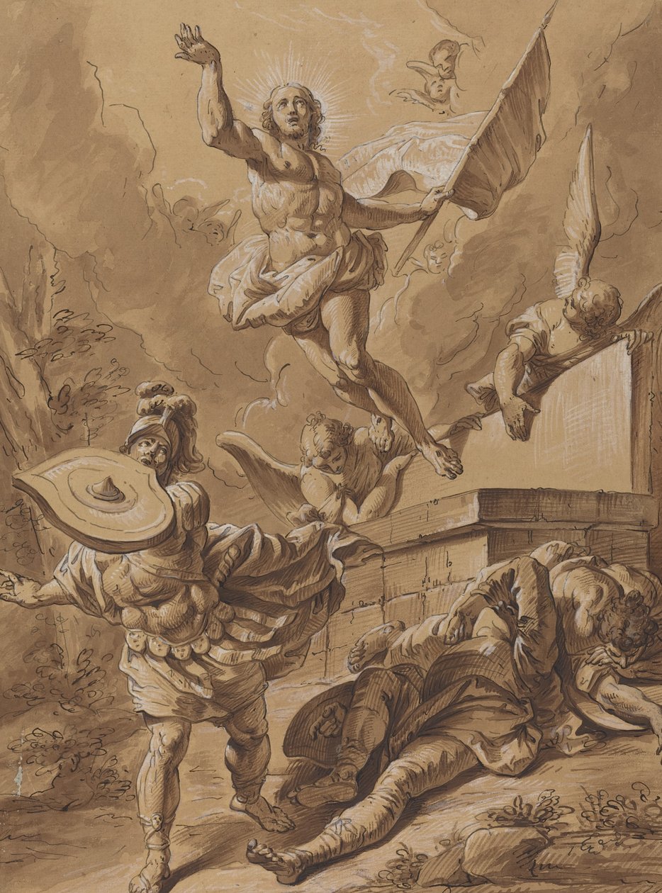 A ressurreição de Follower of Francesco Fontebasso