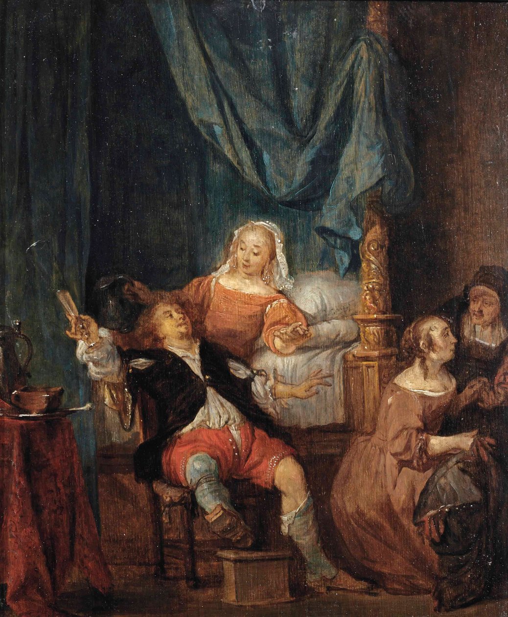 O filho pródigo no bordel de Follower of Gabriël Metsu