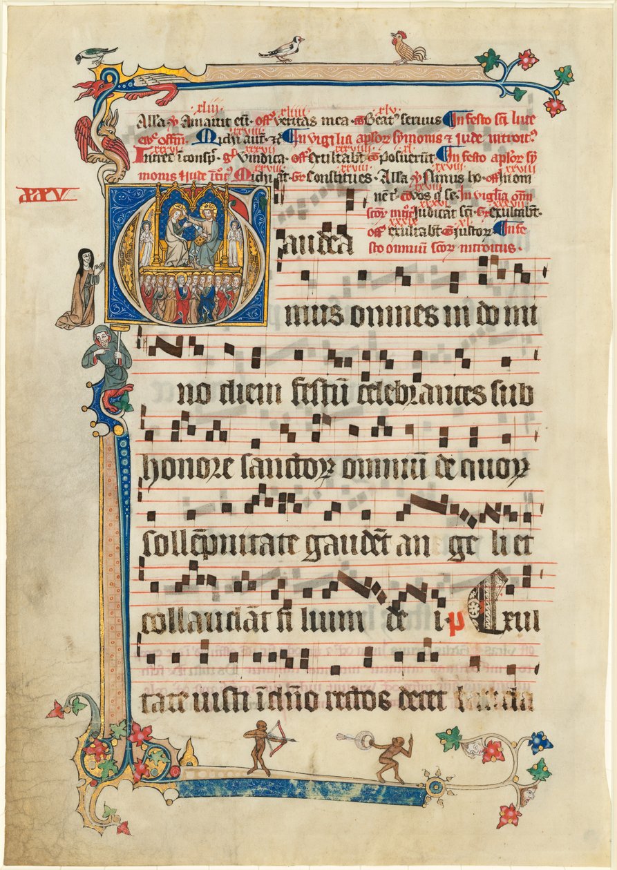 Coroação da Virgem com Santos Atendentes de Follower of Johannes von Valkenburg